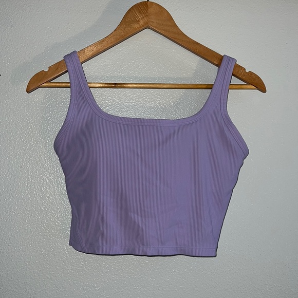 Tops - Ribbed cropped tank